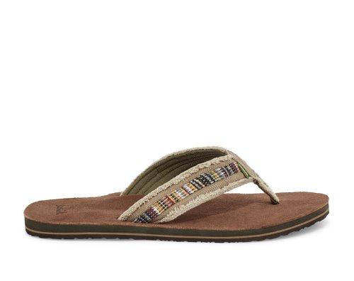 Tong Sanuk Fraid So Eco-Friendly Homme - Kaki JOQEXI497